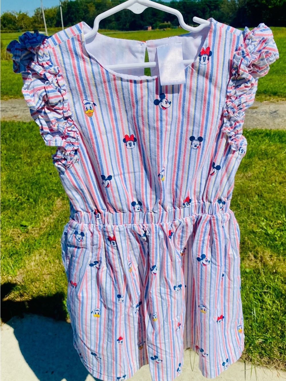 VINTAGE DISNEY Mickey & Minnie Girls Dress ❤️🩷 size 7/8.